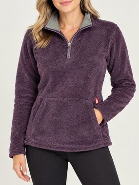 The North Face Purple 1/4 Zip Fleece Pullover Sweatshirt Women's Size M